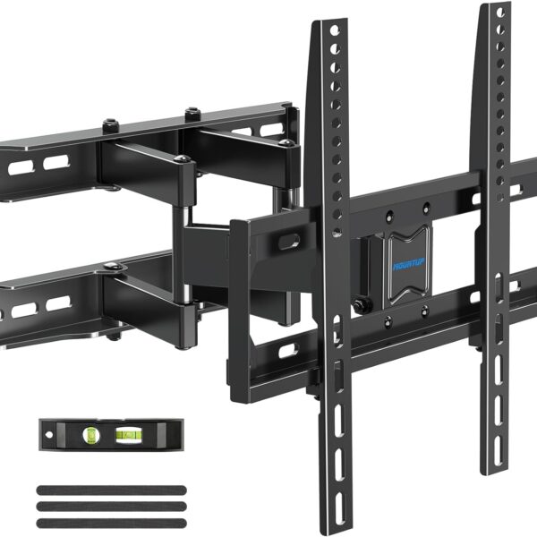 MOUNTUP UL Listed TV Wall Mount, Full Motion TV Mount for Most 26-65 Inch Flat/Curved TVs Fit 16" Wood Stud, Wall Mount TVs Bracket with Dual...