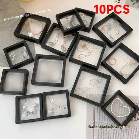 부드러운 벨벳 팔찌 전시 홀더 - 홈 및 소매 카운터용 반 라운드 귀금속 진열 스탠드 19 10Pcs PE 필름 보석 보관 상자 3D 포장 케이스 무료 스탠드 플로팅 프레임 멤브레인 링 귀걸이 목걸이 디스플레이 홀더