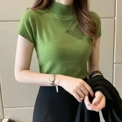 가을 겨울 우아한 여성용 V넥 레오파드 패턴 긴팔 블라우스 - 캐주얼 루즈핏 14 2024 여성용 세미 하이넥 블라우스, 반팔 니트 스웨터, 슬림핏 슬리밍 짧은 탑 티셔츠, 여름 블라우스 셔츠