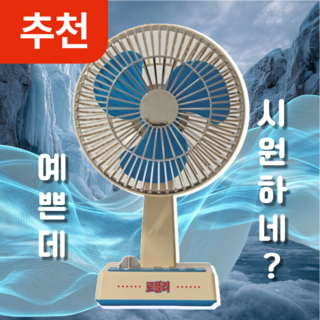 [2025년 신상] 로플리 레트로 무선 선풍기 탁상용 C타입충전 자동회전기능