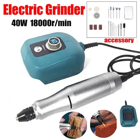 18V Makita 배터리 호환 브러시리스 전기 임팩트 렌치 - 520N.m 무선 드라이버, LED 조명 포함, 전문 수공구 21 20V 미니 충전식 리튬 전기 그라인더 정방향 역방향 스텝 레일 속도 조정 18V-21V Makita 배터리 용 DIY 전기 드릴