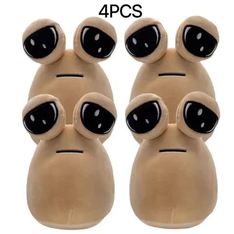 리락쿠마 스푼 포크 세트 - 귀여운 곰 디자인의 아기용 식기, 국자와 함께하는 어린이 학교 및 피크닉 필수 아이템, 특별한 선물! 21 22cm 내 애완 동물 외계인 Pou 플러시 뜨거운 GameToy Furdiburb 감정 외계인 플러시 인형 동물 Pou 인형