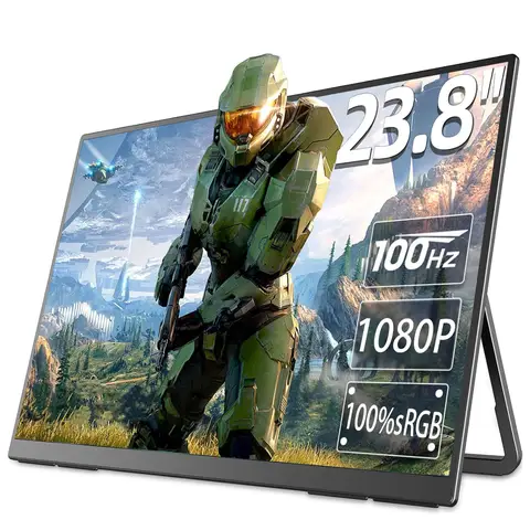 FYHXele 10.5인치 휴대용 모니터 - 1080P, 15:10 비율, 400cd/m² 밝기, PS4/XBOX1/스위치/PC/노트북/휴대폰 확장용, 100% sRGB 지원 20 23.8 인치 휴대용 게임 모니터 1080P 100Hz IPS LCD 노트북 Mac PC Xbox 스위치 화면 표면 전화 확장 스탠드 HDMI