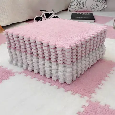 귀여운 고양이 디자인의 맞춤형 3D HD 카펫 - 거실, 침실, 소파, 현관 및 주방에 어울리는 미끄럼 방지 바닥 매트 17 5-20 Pcs 플러시 퍼즐 폼 바닥 매트, 부드러운 푹신한 연동 사각형 폼 타일 지역 러그 카펫 팔러 침실