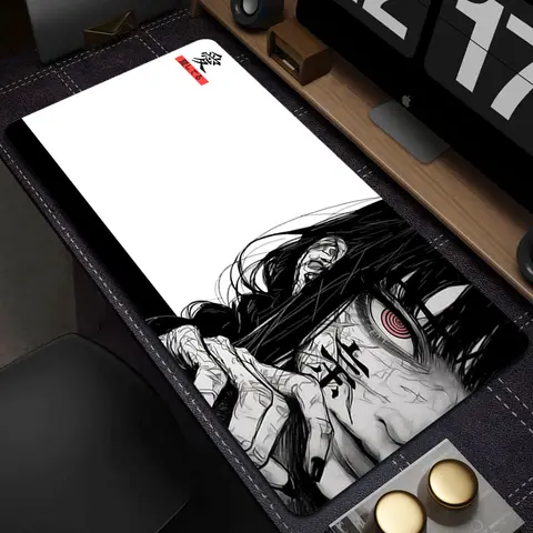 Apple Magic Mouse 1세대 및 2세대 전용 풋 패치 및 슬라이딩 매트 액세서리 16 Art Makima 만화 흑백 마우스 패드 Dark Girl 게이머 컴퓨터 액세서리 한자 사랑 키보드 노트북 책상 매트