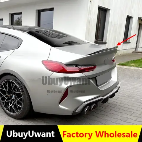 M 스포츠 2024 + MP BMW 5 시리즈 I5 G60 G61 Accessorie 앞 범퍼 립 스포일러 외부 스플리터 가드 장식 바디 키트 15 BMW 8 시리즈 G16 M8 4 도어 2018 2019 2020 2021 2022 스포일러 ABS 글로스 블랙/카본 룩 뒷 트렁크 립 스포일러 윙