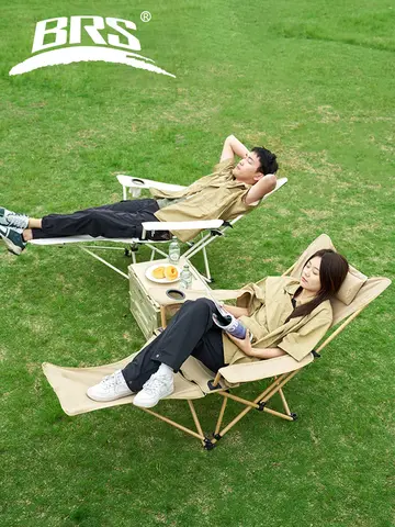 조절 가능한 팔걸이와 통기성 좌석을 갖춘 튼튼한 메쉬 백 회전 오피스 의자 17 BRS 2-in-1 리클라이닝 캠핑 의자 해변용 조절 가능한 등받이 및 발판이 있는 경량 접이식 캠핑 라운지 의자