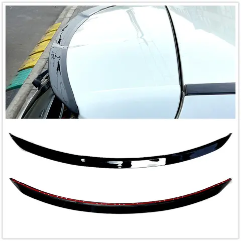 M 스포츠 2024 + MP BMW 5 시리즈 I5 G60 G61 Accessorie 앞 범퍼 립 스포일러 외부 스플리터 가드 장식 바디 키트 16 D 타입 글로스 블랙 트렁크 리어 루프 스포일러 윙 립, 메르세데스 벤츠 A 클래스 W176 해치백 A160 A180 A200 A250 A260 2013-2018