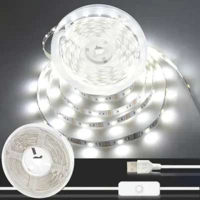 커팅 가능한 RGB 5050 스마트 LED 스트립 라이트 - 5~30M 유연한 220V 색상 변경 조명, 침실 장식용 13 DC 5V USB LED 스트립 ON-OFF 스위치 2835 흰색 따뜻한 흰색 LED 스트립 빛 TV 배경 조명 테이프 홈 장식 램프