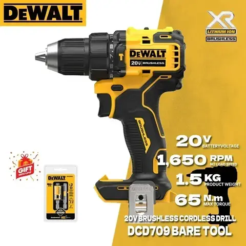 18V Makita 배터리 호환 브러시리스 전기 임팩트 렌치 - 520N.m 무선 드라이버, LED 조명 포함, 전문 수공구 18 DEWALT 무선 컴팩트 해머 임팩트 드릴 드라이버, 핸드 전기 스크루 드라이버, Dewalt 20V 브러시리스 전동 공구, DCD709N