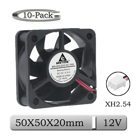 DIY PC 게이밍: I5 12400F, RTX 2060S/3060, 16GB RAM, 500GB NVMe - 맞춤형 게이머 완성! 16 Gdstime DC 쿨러 산업용 모터 장비 케이스, 냉각 팬, 12V 2 핀 5020, 50x50mm, 5cm, 50mm x 20mm, 10 개