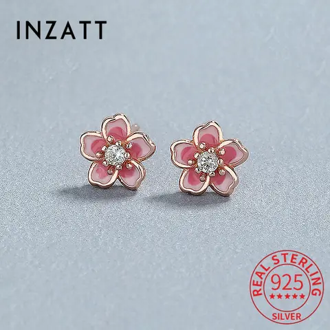 핸드메이드 다층 땋은 가죽 남성 팔찌 - 천연 타이거 아이 스톤과 스테인레스 스틸 장식 19 INZATT 리얼 925 스털링 실버 에나멜 지르콘 꽃 식물 스터드 귀걸이 여성을위한 귀여운 파인 쥬얼리 미니멀리스트 액세서리