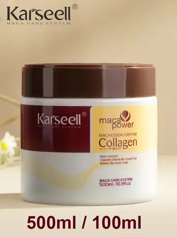 500ml Karseell 콜라겐 헤어 트리트먼트 - 딥 리페어 아르간 오일 헤어 마스크, 건조하고 손상된 모든 헤어 타입에 적합 14 Karseell 콜라겐 헤어 트리트먼트 딥 리페어 컨디셔닝 아르간 오일 헤어 마스크 에센스 건조 손상된 모발 100ml/500ml