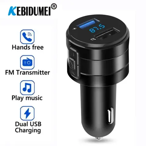 LENCENT FM 송신기 - 블루투스 5.1, Type-C PD 20W 및 QC3.0 18W 지원 자동차 고속 충전기 겸 MP3 플레이어 라디오 키트 21 Kebidumei 블루투스 FM 송신기 MP3 플레이어 핸즈프리 자동차 키트, 3.1A 듀얼 USB 충전기 전원 어댑터, DVR 라디오 자동차 액세서리