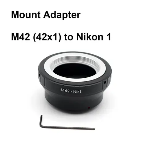 Fujifilm FX xh2 XE3/XE4/XM1/XT4/xt10/xt20/XT30/XT50/xt100 xpro3 XS10 XS20 카메라에 대한 m42 42mm 렌즈 용 이중 목적 어댑터 링 21 M42(42x1) 렌즈용 M42-N1 - Nikon 1 Nikon 1 J1 J3 J5 V1 V3 S1 S2 등을 위한 Nikon 1 마운트 어댑터 링 M42-Nikon 1