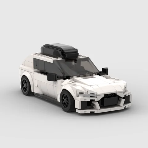MOC RS6 레이싱 스포츠카 차량 속도 챔피언 레이서 빌딩 블록 소년 선물을위한 벽돌 크리 에이 티브 차고 장난감