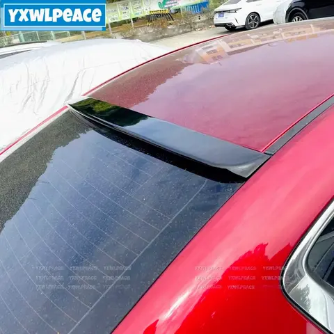 M 스포츠 2024 + MP BMW 5 시리즈 I5 G60 G61 Accessorie 앞 범퍼 립 스포일러 외부 스플리터 가드 장식 바디 키트 19 Mazda 3 Axela 2020 2021 2022 2023 ABS 플라스틱 도색되지 않은 컬러 뒷 창 지붕 스포일러 날개 자동차 액세서리