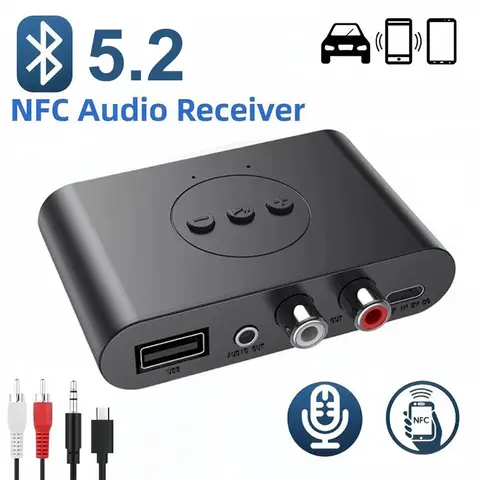 XIAOMI 넥밴드 I18PRO Bluetooth 5.3 헤드폰 골전도 스포츠 이어버드 HiFi 사운드 TWS 이어폰 마이크가 있는 무선 헤드셋 16 PC TV 자동차 키트 스피커 앰프용 무선 NFC 오디오 어댑터, 블루투스 5.2 리시버 U 디스크, RCA 3.5mm AUX 잭 스테레오 음악