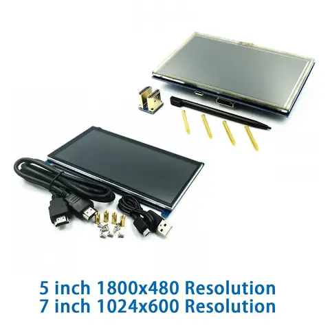 기계식 시계 기어 부품 DIY 나비 스팀펑크 소재 이어폰 - 곤충 형태의 낙하 게이지 바늘, 20g 17 Raspberry Pi 3/4 5인치 7인치 LCD HDMI 디스플레이 5인치 800x480 HD 해상도 7인치 1024x600 UHD 해상도 정전식 터치스크린