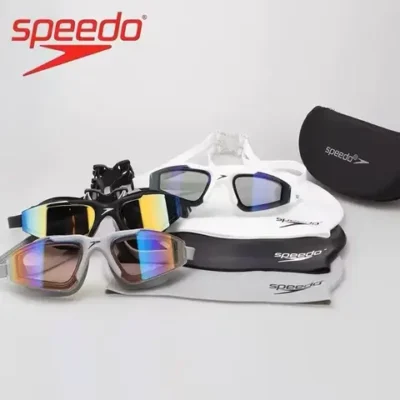 김서림 방지 수영 고글 - 누수 없음, UV 차단, 넓은 시야, 남녀 공용 20 Speedo 프레임 수영 고글 전기 도금 다채로운 중형 대형 프레임UV 보호 성인 야외 수영에 편안한 착용감
