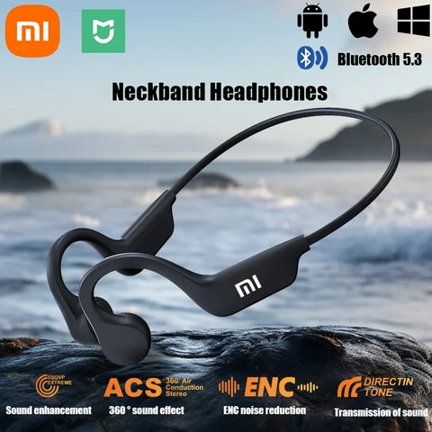 XIAOMI 넥밴드 I18PRO Bluetooth 5.3 헤드폰 골전도 스포츠 이어버드 HiFi 사운드 TWS 이어폰 마이크가 있는 무선 헤드셋 1 5.3 | 이어폰