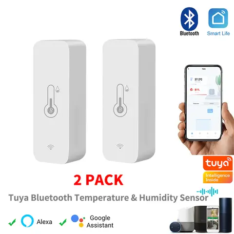 Tuya 스마트 온도 및 습도 센서 - Bluetooth 호환, APP 원격 제어, Alexa 및 Google 홈 지원 1
