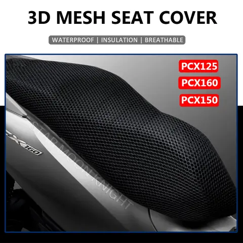 혼다 PCX125/PCX150/PCX160 전용 방수 통기성 3D 메쉬 오토바이 Anti-Slip 시트 커버 1 시트 커버 | 통기성 메쉬