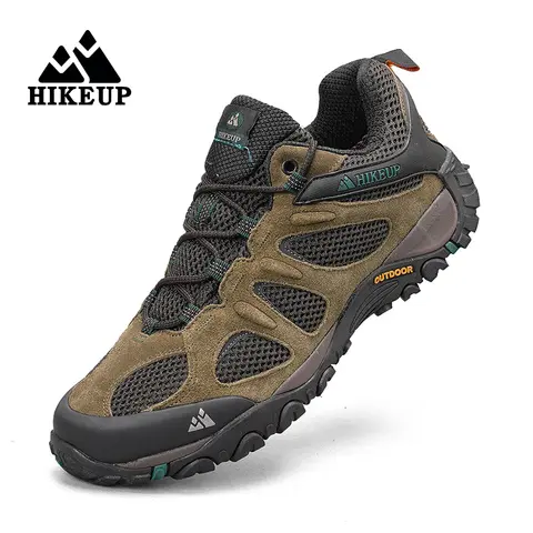 HIKEUP 남성용 통기성 방수 하이킹 신발 - 내마모성 미끄럼 방지 운동화, 야외 등산 및 사냥용 1 등산화 | 신발 | 운동화