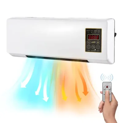 태양광 하이브리드 전원 에어컨 태양광 시스템 벽걸이형 스플릿 에어컨 12000 BTU ACDC 하이브리드 태양광 에어컨 16 냉온 이중 목적 에어컨 히터 및 팬 콤보, 벽걸이 데스크탑, 2 인 1 팬 타이밍 기능, 난방 및 냉방