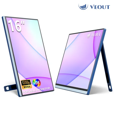 Anmite LCD 컴퓨터 게임 모니터, 선수 치킨 IPS 화면, 24 인치 IPS 144HZ 1MS FHD 1920*1080 슬림 Ps4 16 노트북 용 핫 세일 16 60HZ 인치 게임용 휴대용 모니터, 16:10 1200P 디스플레이 LCD FHD 전화 용 외부 두 번째 컴퓨터 화면