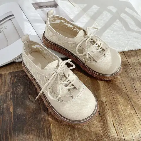 Rick 빈티지 하이 스트리트 브랜드 펜타그램 디자인 고급 남성 스니커즈, 클래식 트렌드 여성 플랫폼 캐주얼 가죽 신발 14 레이스 메쉬 싱글 슈즈, 문학적 레트로 캐주얼 신발, JK 신발, 부드러운 가죽 플랫폼 머핀 신발, 여성 스니커즈, 로리타 신발