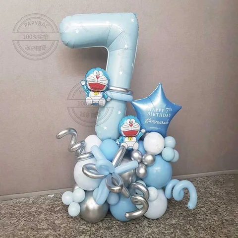 12인치 딸기 수박 과일 풍선 - 여름 해변 하와이 파티 어린이 생일 축제 용품 19 만화 도라에몽 아이 생일 장식 알루미늄 호일 풍선 번호 풍선 세트 파티 장식 사진 소품 선물