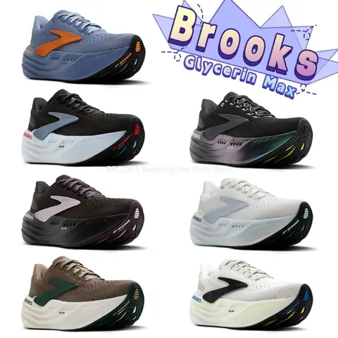 Brooks Men's Ghost 17 운동화 충격 흡수 레이스 마라톤 전문 운동화 남성용 편안한 캐주얼 스니커즈 21 브룩스 오리지널 남성 캐주얼 스니커즈 글리세린 맥스 경량 쿠션 편안한 스포츠 트레이닝 운동화 1204361B118