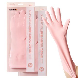 브릭글로 찢어지지 않는 니트릴 고무장갑 - 오브제포키친, 베이비핑크, 중사이즈(M), 2세트 주방잡화 1 브릭글로 안찢어지는 니트릴 고무장갑 오브제포키친, 베이비핑크, 중(M), 2세트