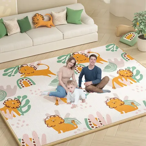 200cm X 180cm 무독성 어린이 안전 매트 - 고품질 아기 활동 체육관 크롤링 놀이 카펫 16 아기 어린이를위한 두꺼운 1cm/0.5cm 활동 매트 EVA 교육 장난감 어린이 부드러운 바닥 게임 매트 어린이 카펫 게임 매트 깔개