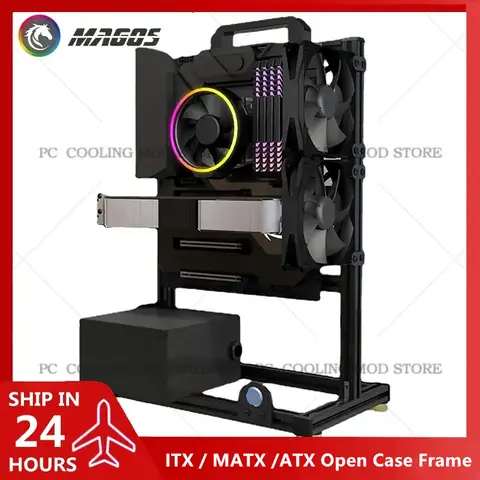 DIY PC 게이밍: I5 12400F, RTX 2060S/3060, 16GB RAM, 500GB NVMe - 맞춤형 게이머 완성! 15 알루미늄 완전 개방형 케이스 프레임 지원 ITX / MATX /ATX 마더보드, 수직 컴퓨터 하우징 PC 수냉 게이머 DIY 캐비닛