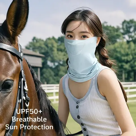 원스위크라이프 캠핑용 접이식 수납 박스 겸 상판 테이블 18 야외 선 스크린 마스크 여성용 태양 그늘 목 얼음 실크 마스크 승마 베일 매달려 귀 승마 페이스 타올 야외 스포츠 UPF50 +