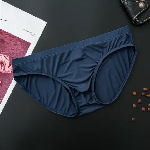BRALOBDON 남성용 통기성 모달 브리프 - 편안하고 부드러운 복서 스타일 20 여름 남성 섹시한 얼음 실크 팬티 U 볼록한 주머니 속옷 낮은 허리 팬티 부드럽고 부드러운 속옷 탄성 통기성 짧은 트렁크