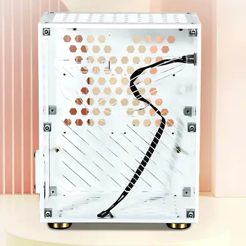 DIY PC 게이밍: I5 12400F, RTX 2060S/3060, 16GB RAM, 500GB NVMe - 맞춤형 게이머 완성! 18 외부 디스플레이 호스트 키트 ITX 컴퓨터용 DIY 베어 지지대 컴퓨터 케이스 섀시, 4.3L FLEX 1U 파워 HTPC 케이스 브래킷