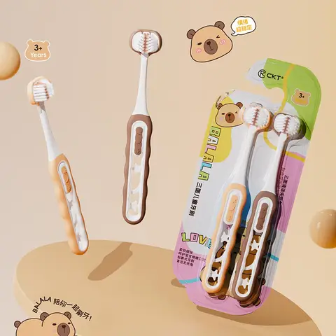 민감한 치아를 위한 부드러운 칫솔 - 8개 강모 브러시 번들, 가정용 고급 성인용 칫솔 21 울트라 파인 브러시 어린이 부드러운 칫솔모, 3-6-12 세 아기 구강 청소, 양면 칫솔 세트, 2 개