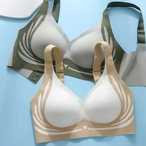 여성용 통기성 스포츠 브래지어 - 땀 흡수 및 충격 방지 패딩, 체육관 및 러닝에 적합한 더블 레이어 원활한 요가용 속옷 20 원활한 숙녀 속옷 v 넥 스틸 링 없음 작은 가슴 수집 조절 가능한 편안한 얇은 탑 브래지어 통기성 섹시한 여성
