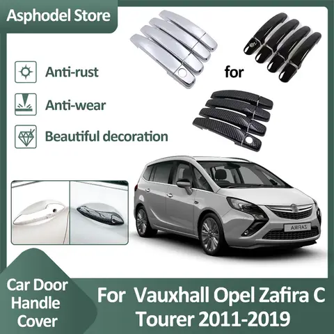 자동차 문짝 핸들 트림 커버, Vauxhall Opel Zafira C Tourer 2011 ~ 2019 외부 크롬 스티커, 고급 보호 액세서리