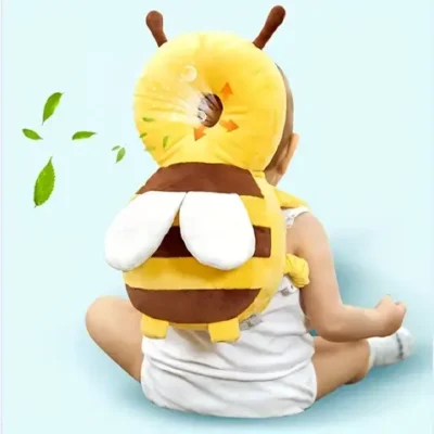 아기 머리 보호대 배낭 베개 어린이를위한 유아 어린이 부드러운 PP 면화 보호 쿠션 만화 보안 베개 보호 19 작은 꿀벌 아기 머리 보호 베개 - 어린이의 머리 보호, 크리스마스 선물에 적합한 통기성 낙하 방지 모자
