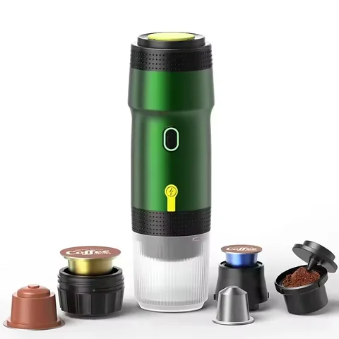 5 in 1 전기 커피 메이커 휴대용 우유 차 기계 우유 Frother 자동 차 메이커 건강 보존 냄비 DIY Differen Drink 16 전기 휴대용 커피 머신 자동차 및 가정용 휴대용 이탈리아 에스프레소 머신 3-in-1 캡슐 파우더 여행 커피 메이커
