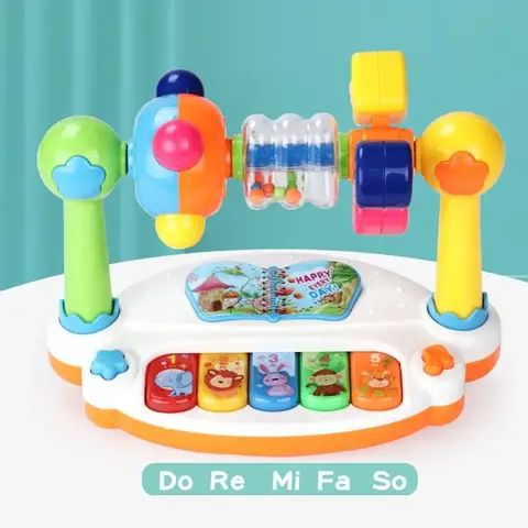 조명과 스피커가 있는 어린이용 마이크 가라오케 - 생일 선물로 완벽한 노래 기계, 소녀와 소년을 위한 음악 악기 장난감 19 전자 오르간 장난감 조기 교육 아기 활동 세트 피아노 5 키 키보드 음악 장난감 어린이를위한 빛이있는 악기