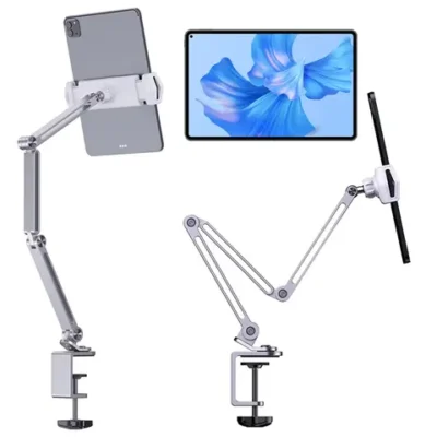 LDL-MOUNT 다용도 선반 셋톱박스 거치대 및 사운드바 리모컨 정리대 APL-S600 17 침대 및 책상용 알루미늄 조정 가능한 태블릿 홀더 스탠드 360 회전 유연한 암 마운트 iPad Pro Air 4-12.9''와 호환 가능