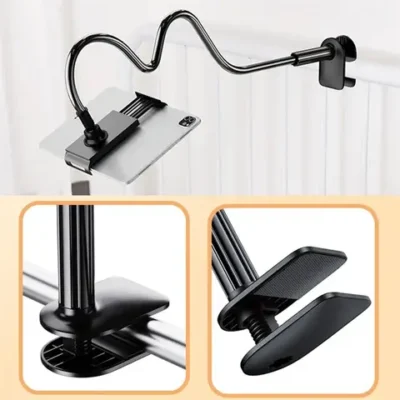 LDL-MOUNT 다용도 선반 셋톱박스 거치대 및 사운드바 리모컨 정리대 APL-S600 18 침대용 구즈넥 태블릿 스탠드, 회전식 휴대폰 거치대, 4-12.9 인치, 레이지 플렉시블 긴 팔 범용 브래킷, 아이패드 삼성용