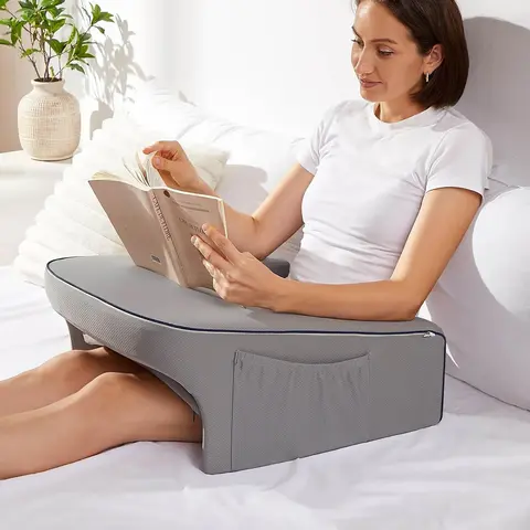 휴대용 얼굴 아래 베개, 눈 수술 후 팽창식, 망막이 누워 베개, 수면, 유리체 절제술, 회복 장비 16 침대용 독서 베개, 노트북용 게임 베개, 몸집이 작은 성인, 십대 팔걸이 베개, 메모리 폼 랩, 독서용 책상 베개, Wo