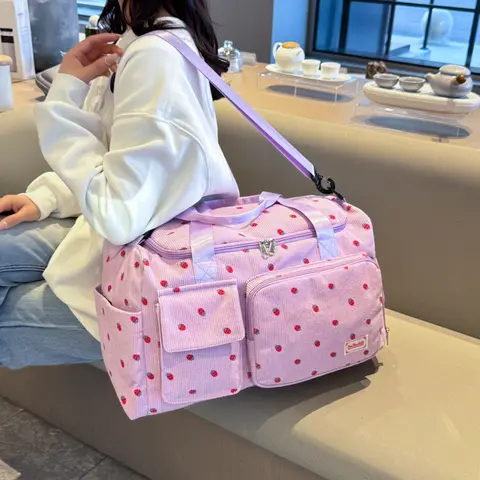 여행용 칫솔 헤드 커버 - 보호기 캡 및 브러시 포드 케이스, 휴대용 플라스틱 클립 21 코듀로이 여행 토트 백 대용량 운반 신발 구획이있는 여행 가방 여성용 스포츠 피트니스 가방 더플 백