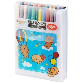 코멧 모조 전지 70g, 10개 세트 학습완구/교구 15 탐사 키즈 투명 어린이 색연필 36색, 1세트